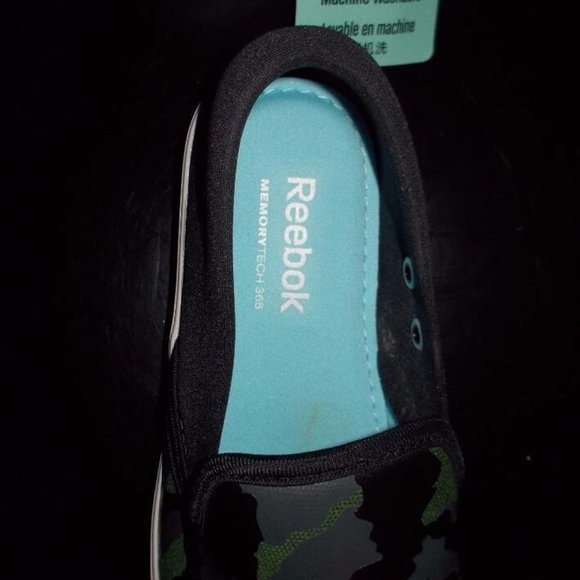 REEBOK WOMENS SIZE 6 CAMO SCOUT GREEN SKYSCAPE VIVA SLIP ON SNEAKER SHOE - Picture 6 of 7